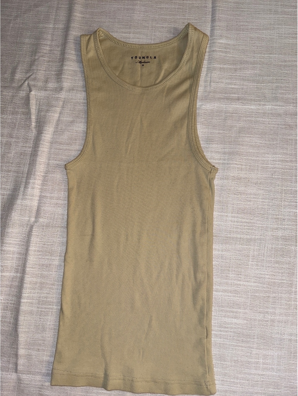 Youngla tan tank top size medium